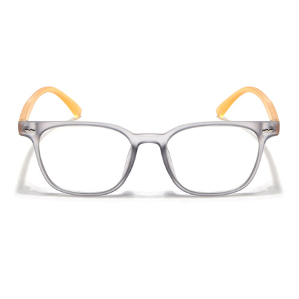 Eyejack Canment Grey Square Eyeglasses for Men & Women (CM20020FCL1861-C4)