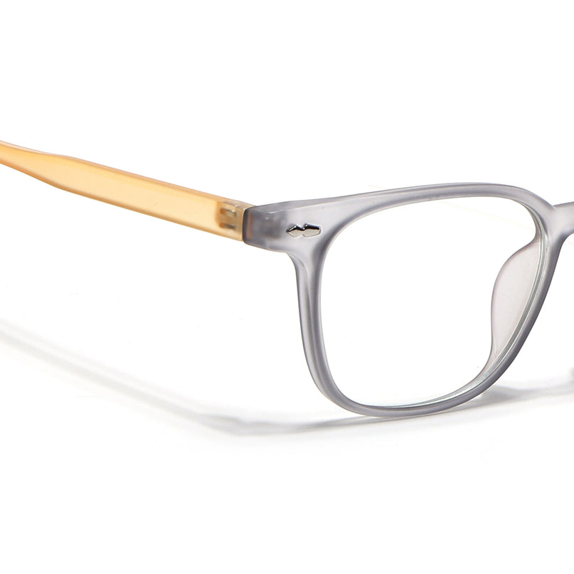Eyejack Canment Grey Square Eyeglasses for Men & Women (CM20020FCL1861-C4)
