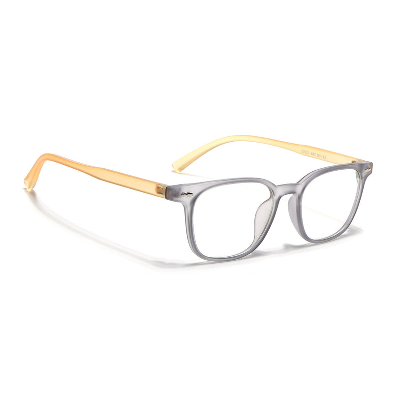 Eyejack Canment Grey Square Eyeglasses for Men & Women (CM20020FCL1861-C4)