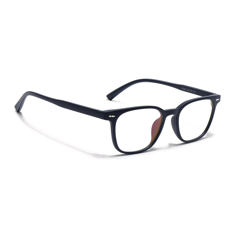 Eyejack Canment Navy Blue Square Eyeglasses for Men & Women (CM20020FCL1862-C5)