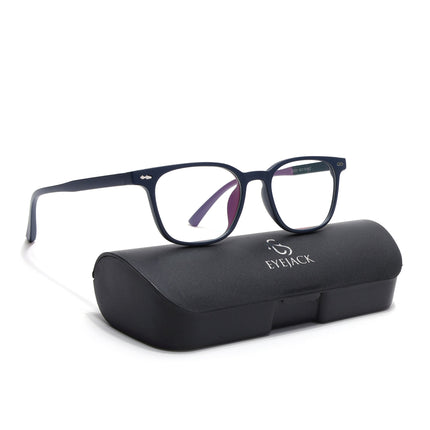 Eyejack Canment Navy Blue Square Eyeglasses for Men & Women (CM20020FCL1862-C5)