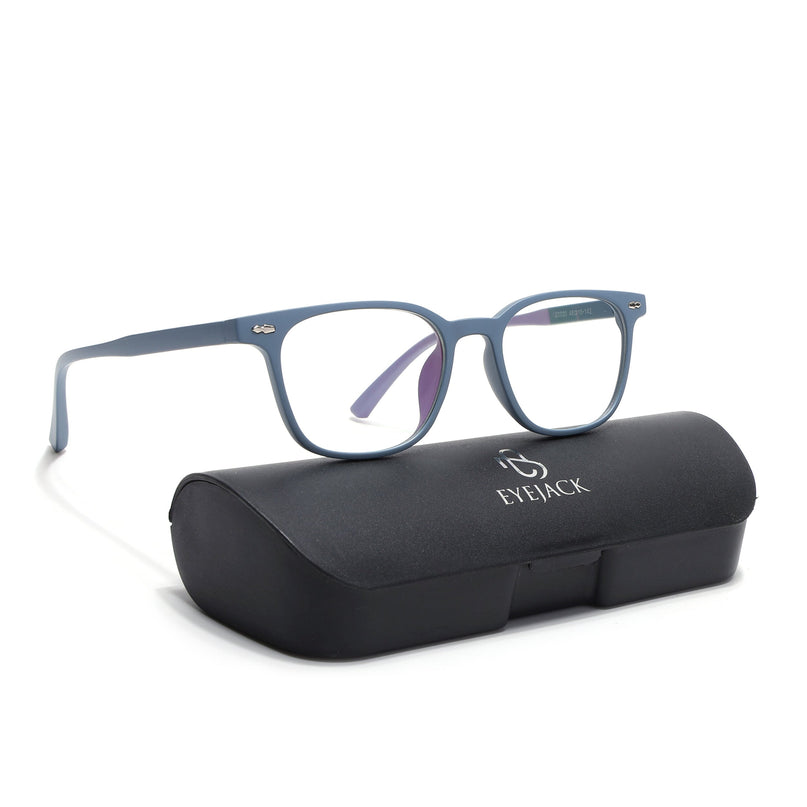 Eyejack Canment Sky Blue Square Eyeglasses for Men & Women (CM20020FCL1863-C6)