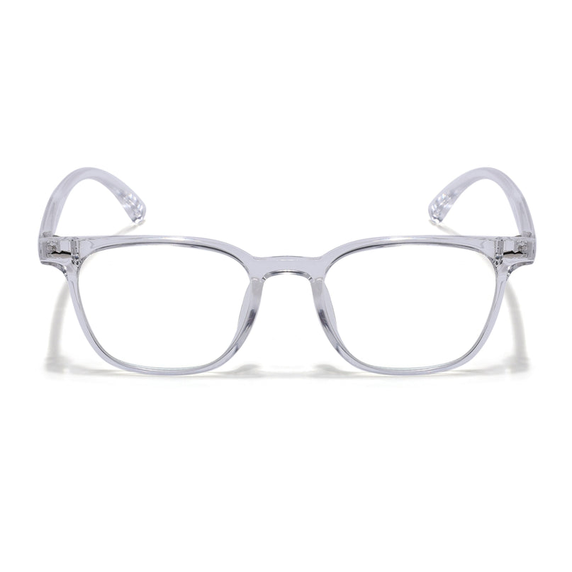Eyejack Canment Transparent Square Eyeglasses for Men & Women (CM20020FCL1866-C9)