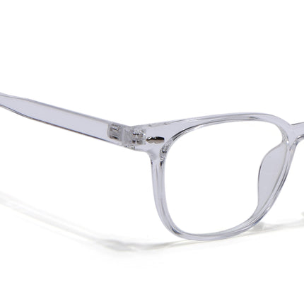 Eyejack Canment Transparent Square Eyeglasses for Men & Women (CM20020FCL1866-C9)