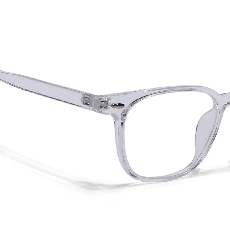 Eyejack Canment Transparent Square Eyeglasses for Men & Women (CM20020FCL1866-C9)