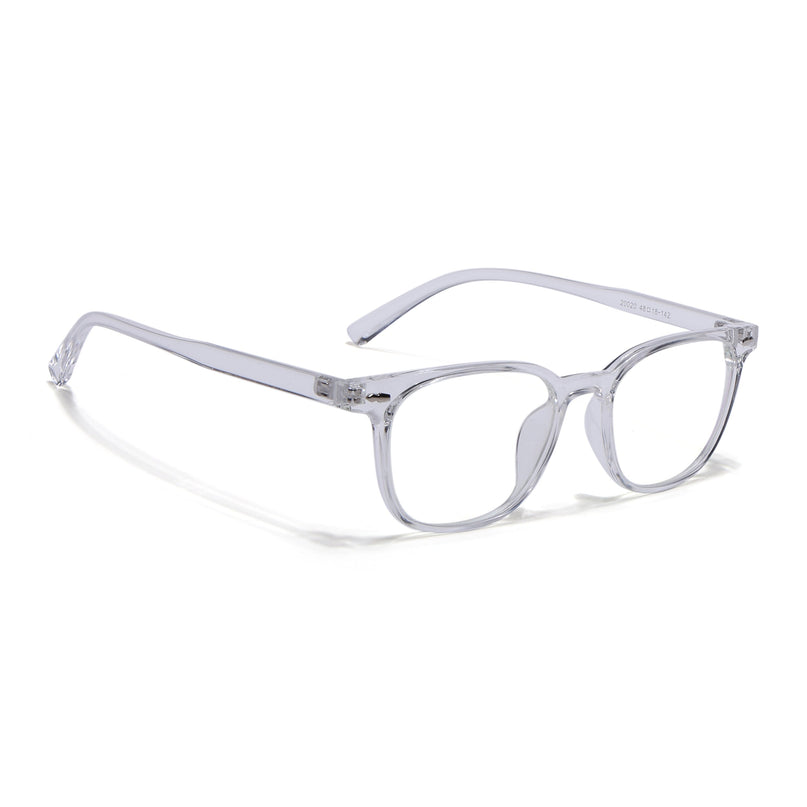 Eyejack Canment Transparent Square Eyeglasses for Men & Women (CM20020FCL1866-C9)