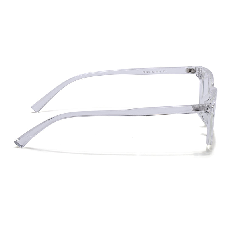 Eyejack Canment Transparent Square Eyeglasses for Men & Women (CM20020FCL1866-C9)