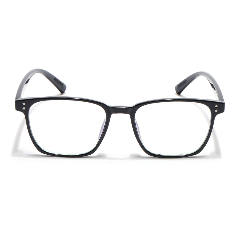 Eyejack Canment Shine Black Square Eyeglasses for Men & Women (CM20024FCL1868-C1)