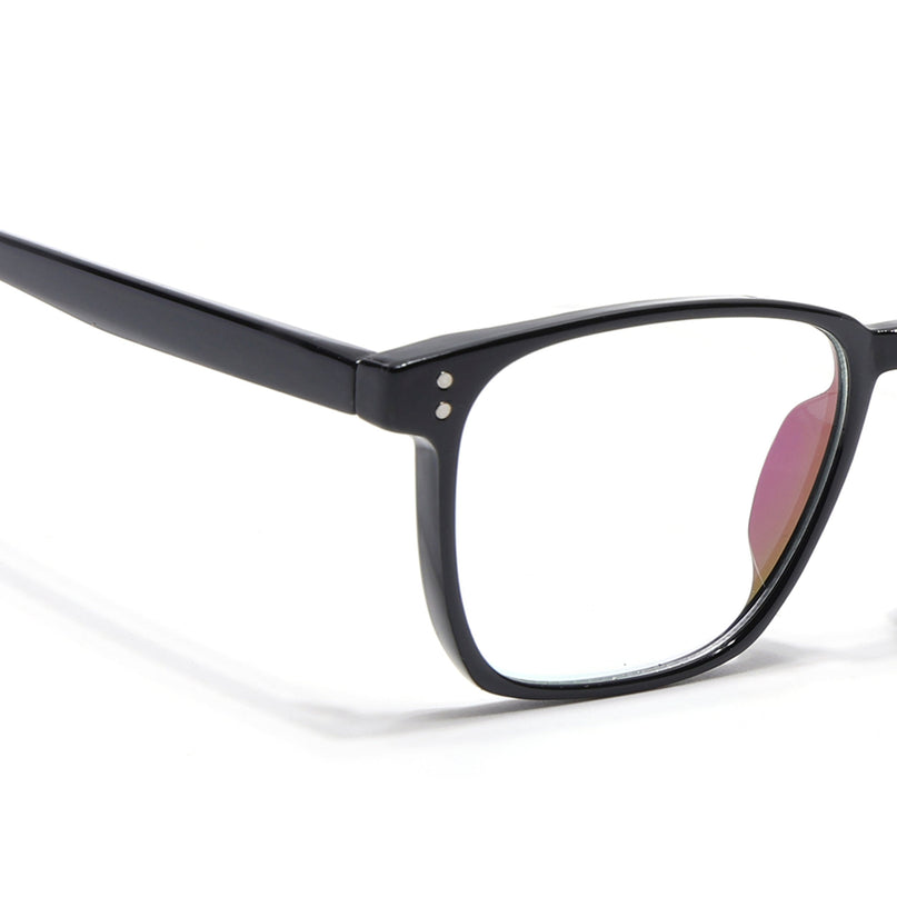 Eyejack Canment Shine Black Square Eyeglasses for Men & Women (CM20024FCL1868-C1)