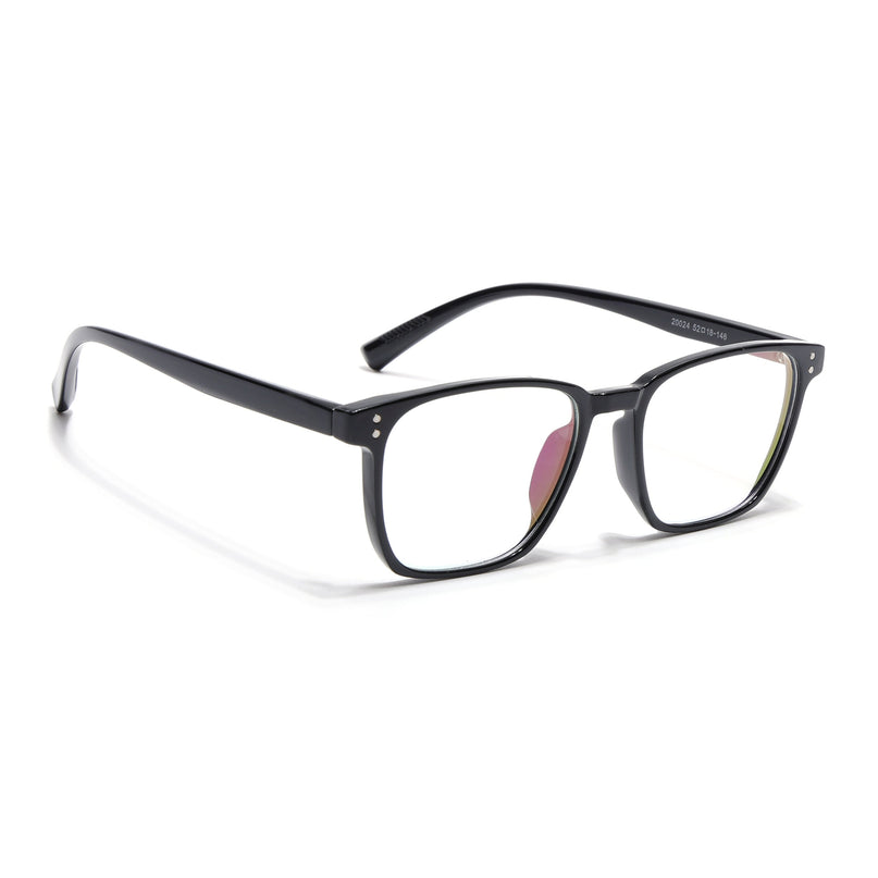Eyejack Canment Shine Black Square Eyeglasses for Men & Women (CM20024FCL1868-C1)