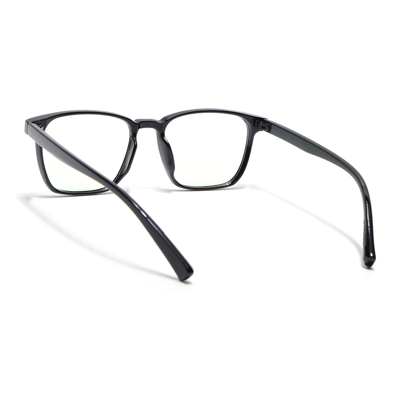 Eyejack Canment Shine Black Square Eyeglasses for Men & Women (CM20024FCL1868-C1)