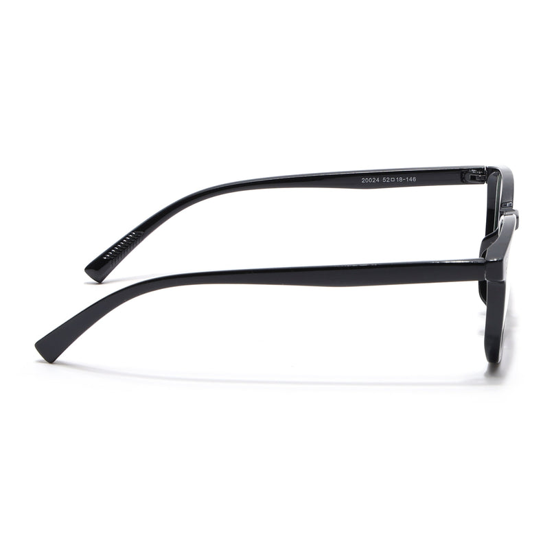 Eyejack Canment Shine Black Square Eyeglasses for Men & Women (CM20024FCL1868-C1)