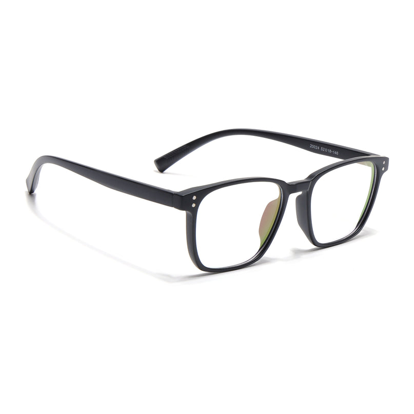 Eyejack Canment Matt Black Square Eyeglasses for Men & Women (CM20024FCL1869-C2)