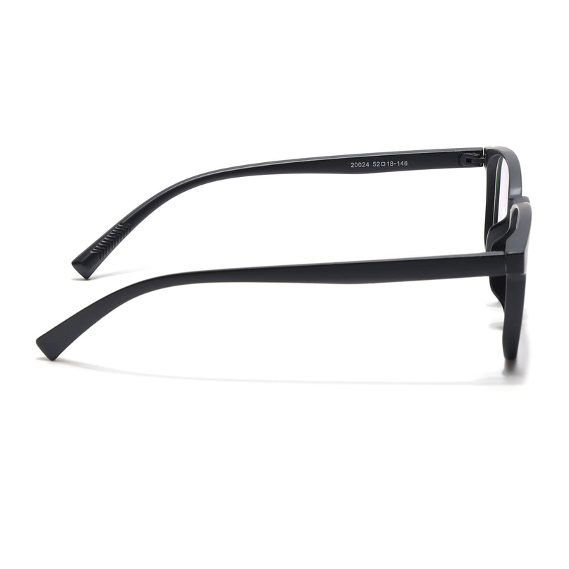 Eyejack Canment Matt Black Square Eyeglasses for Men & Women (CM20024FCL1869-C2)