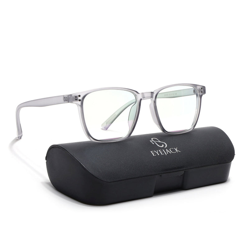 Eyejack Canment Grey Square Eyeglasses for Men & Women (CM20024FCL1870-C3)