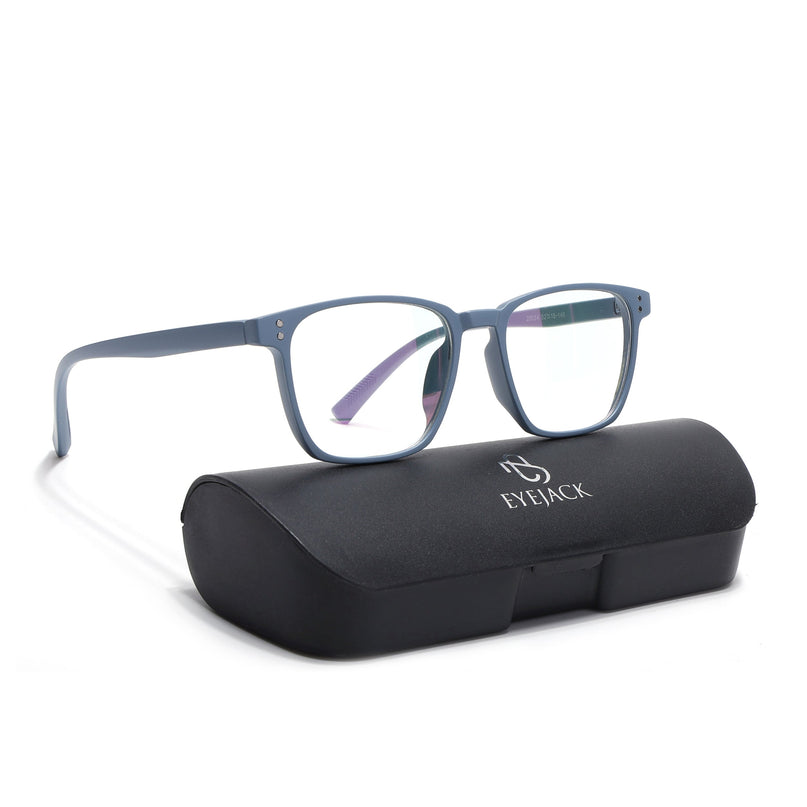 Eyejack Canment Sky Blue Square Eyeglasses for Men & Women (CM20024FCL1873-C6)
