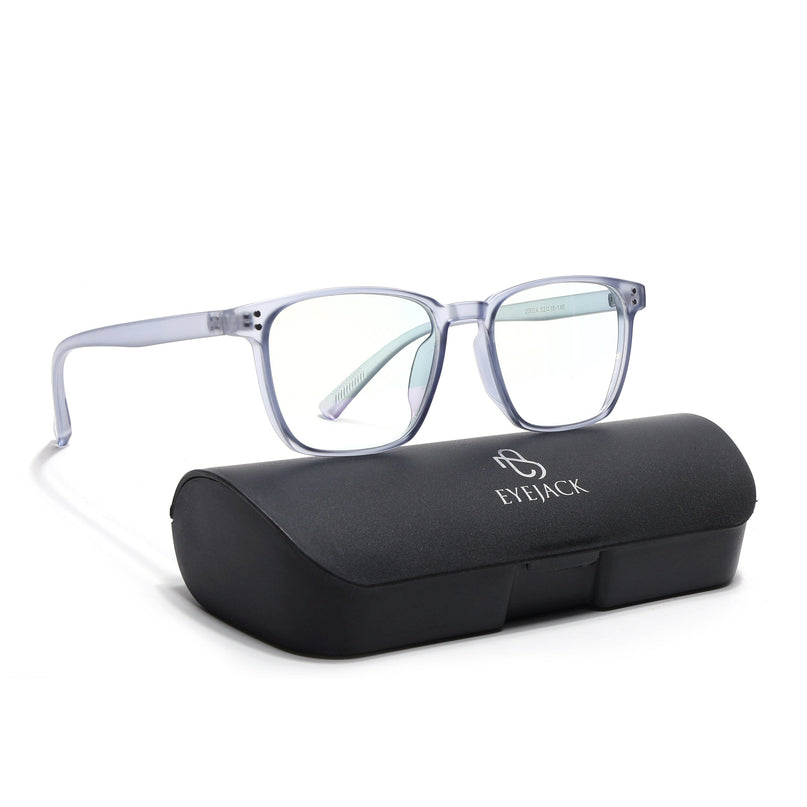 Eyejack Canment Blue Square Eyeglasses for Men & Women (CM20024FCL1874-C7)