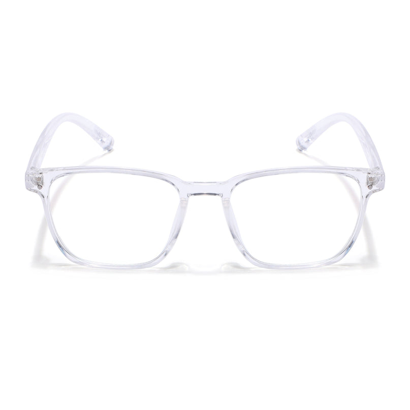 Eyejack Canment Transparent Square Eyeglasses for Men & Women (CM20024FCL1876-C9)