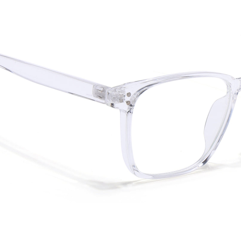 Eyejack Canment Transparent Square Eyeglasses for Men & Women (CM20024FCL1876-C9)