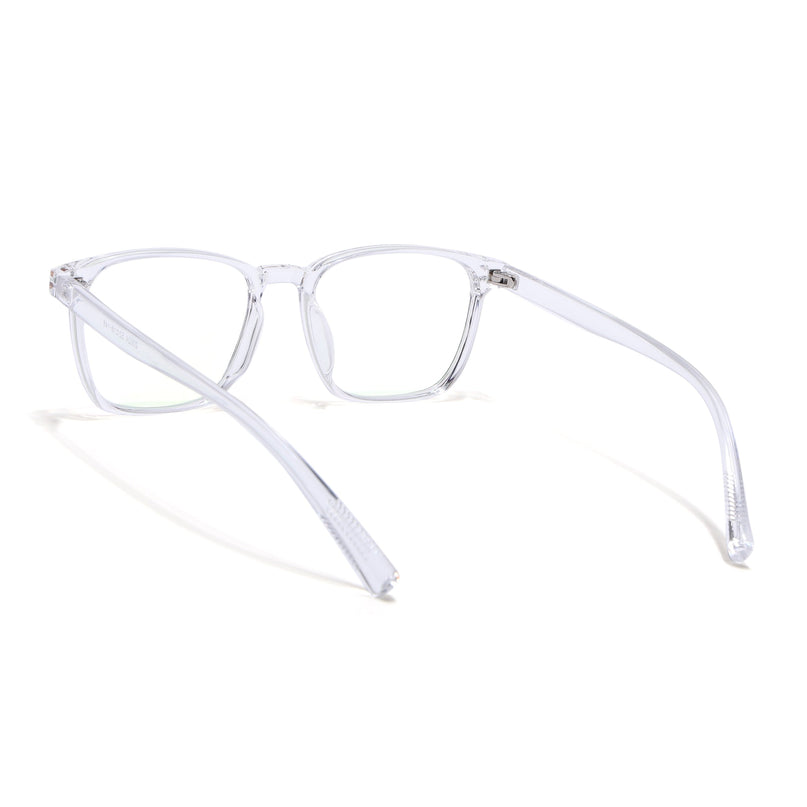 Eyejack Canment Transparent Square Eyeglasses for Men & Women (CM20024FCL1876-C9)