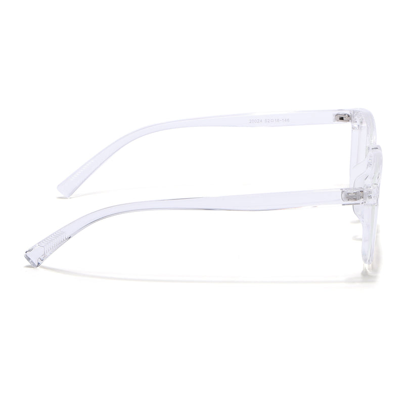 Eyejack Canment Transparent Square Eyeglasses for Men & Women (CM20024FCL1876-C9)