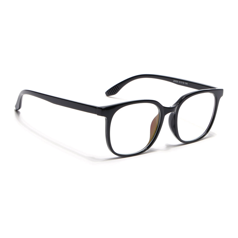 Eyejack Canment Shine Black Round Eyeglasses for Men & Women (CM20030FCL1878-C1)