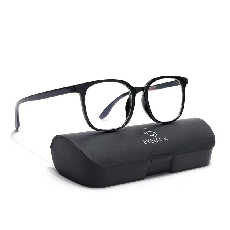 Eyejack Canment Shine Black Round Eyeglasses for Men & Women (CM20030FCL1878-C1)