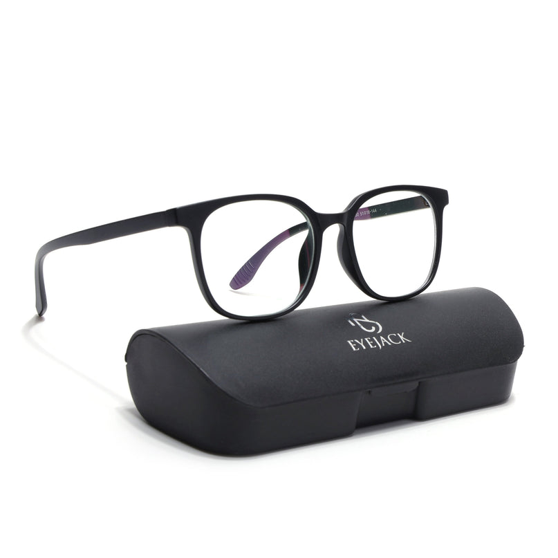Eyejack Canment Matt Black Round Eyeglasses for Men & Women (CM20030FCL1879-C2)
