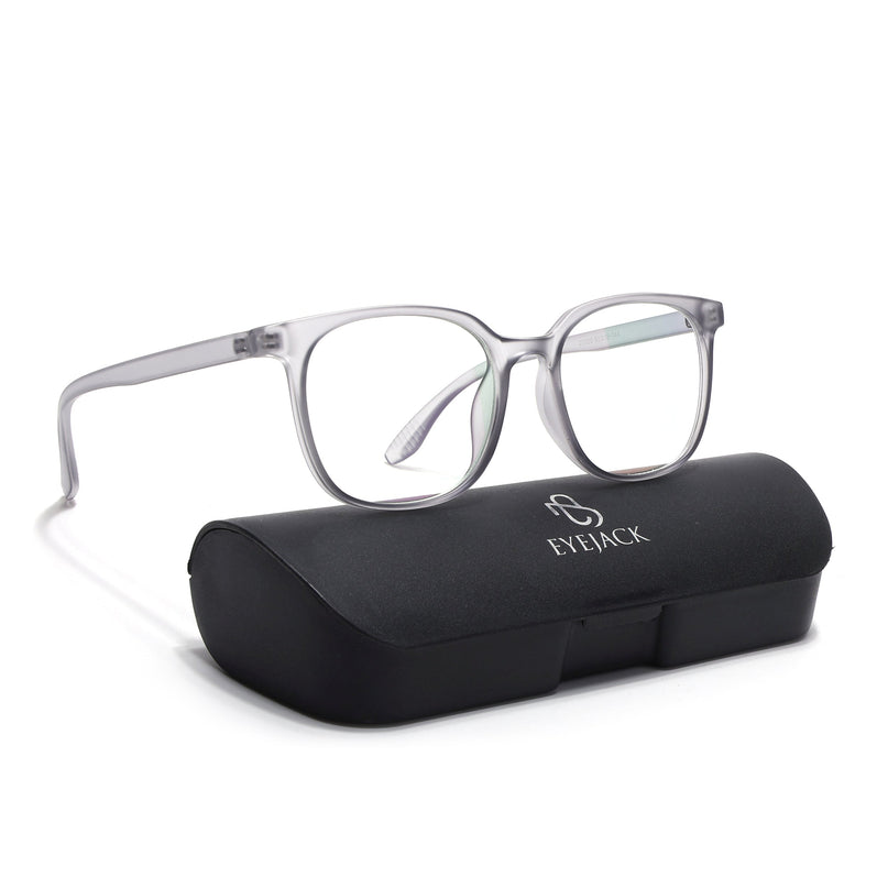 Eyejack Canment Grey Round Eyeglasses for Men & Women (CM20030FCL1880-C3)