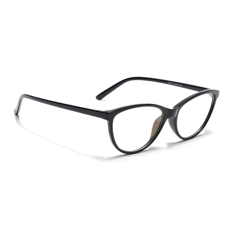 Eyejack Canment Black Cateye Eyeglasses for Women (CM2363FCL1766-C1)