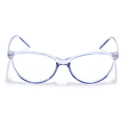 Eyejack Canment Blue Cateye Eyeglasses for Women (CM2363FCL1767-C2)