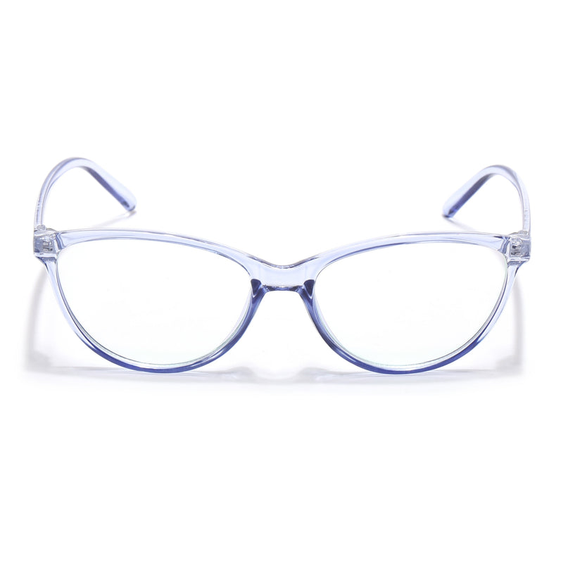 Eyejack Canment Blue Cateye Eyeglasses for Women (CM2363FCL1767-C2)