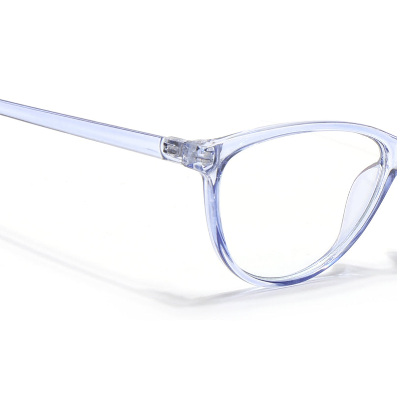 Eyejack Canment Blue Cateye Eyeglasses for Women (CM2363FCL1767-C2)