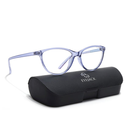 Eyejack Canment Blue Cateye Eyeglasses for Women (CM2363FCL1767-C2)