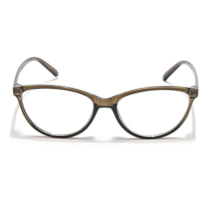 Eyejack Canment Olive Cateye Eyeglasses for Women (CM2363FCL1768-C3)