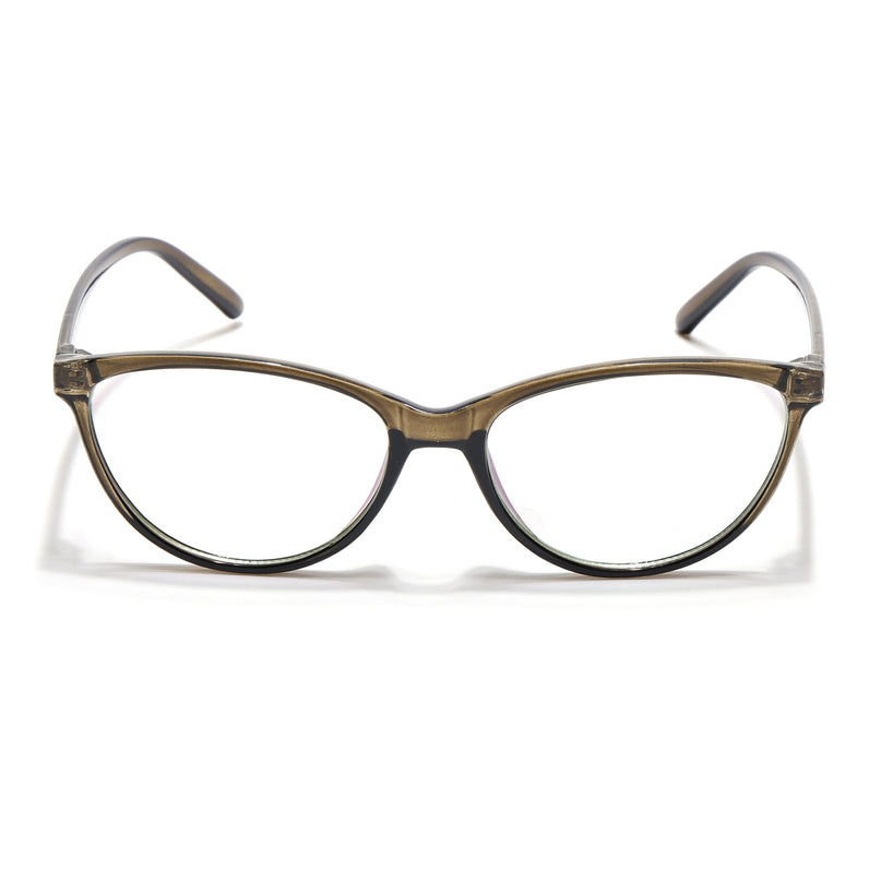 Eyejack Canment Olive Cateye Eyeglasses for Women (CM2363FCL1768-C3)