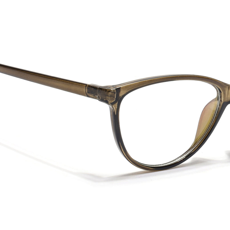 Eyejack Canment Olive Cateye Eyeglasses for Women (CM2363FCL1768-C3)