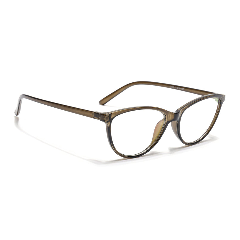 Eyejack Canment Olive Cateye Eyeglasses for Women (CM2363FCL1768-C3)