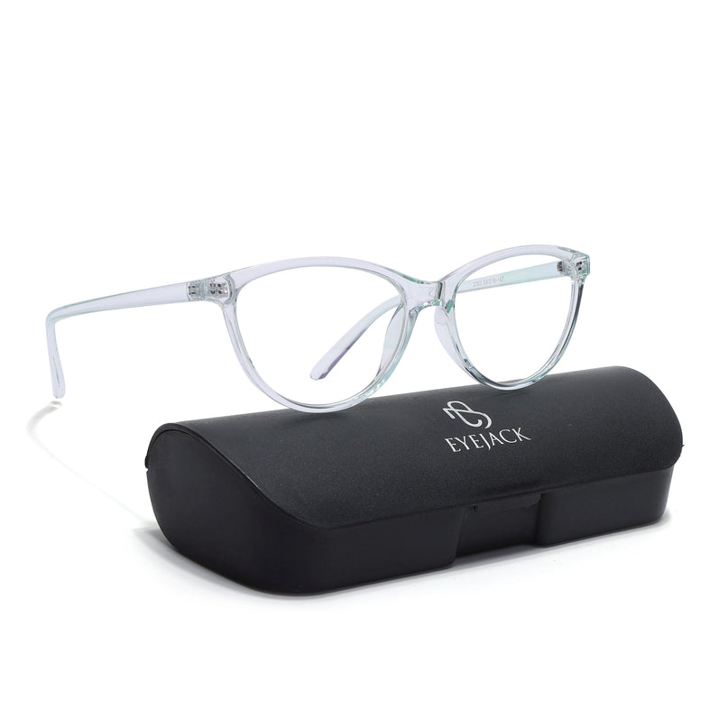 Eyejack Canment Sea Green Cateye Eyeglasses for Women (CM2363FCL1769-C4)