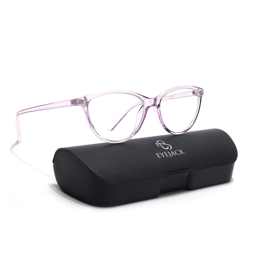 Eyejack Canment Purple Cateye Eyeglasses for Women (CM2363FCL1770-C5)
