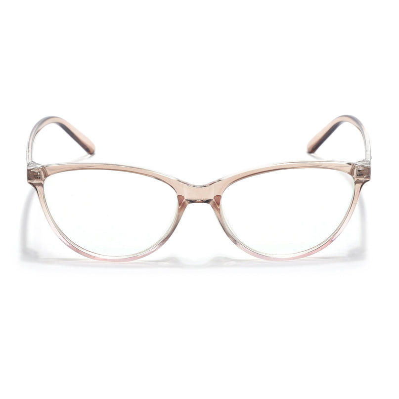 Eyejack Canment Brown & Clear Cateye Eyeglasses for Women (CM2363FCL1773-C8)