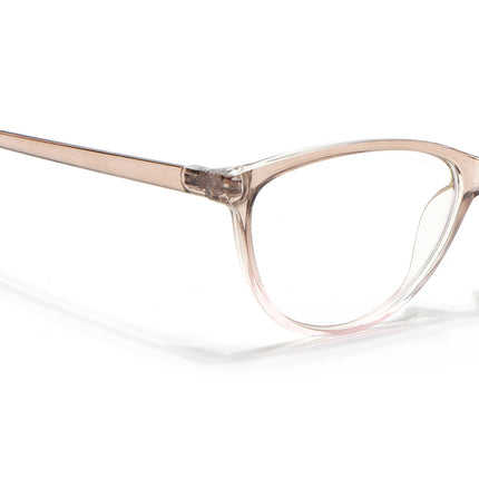 Eyejack Canment Brown & Clear Cateye Eyeglasses for Women (CM2363FCL1773-C8)