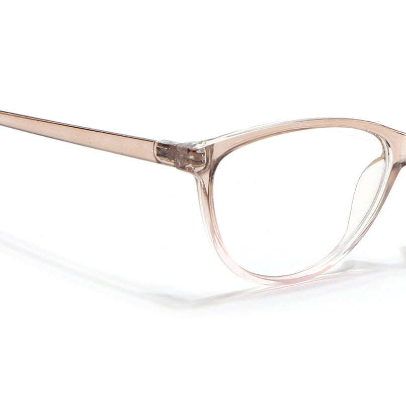 Eyejack Canment Brown & Clear Cateye Eyeglasses for Women (CM2363FCL1773-C8)