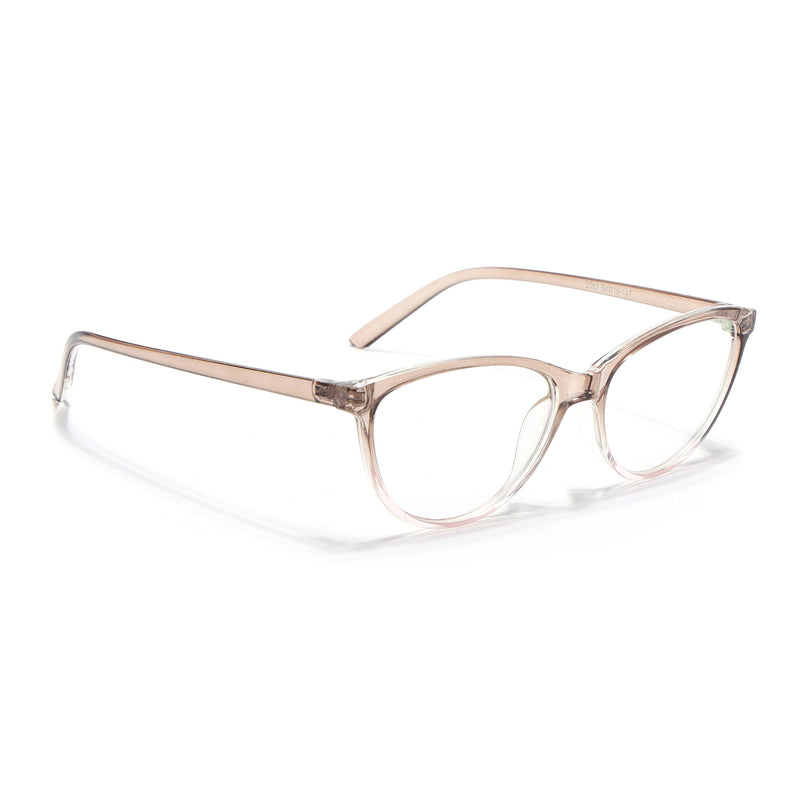 Eyejack Canment Brown & Clear Cateye Eyeglasses for Women (CM2363FCL1773-C8)
