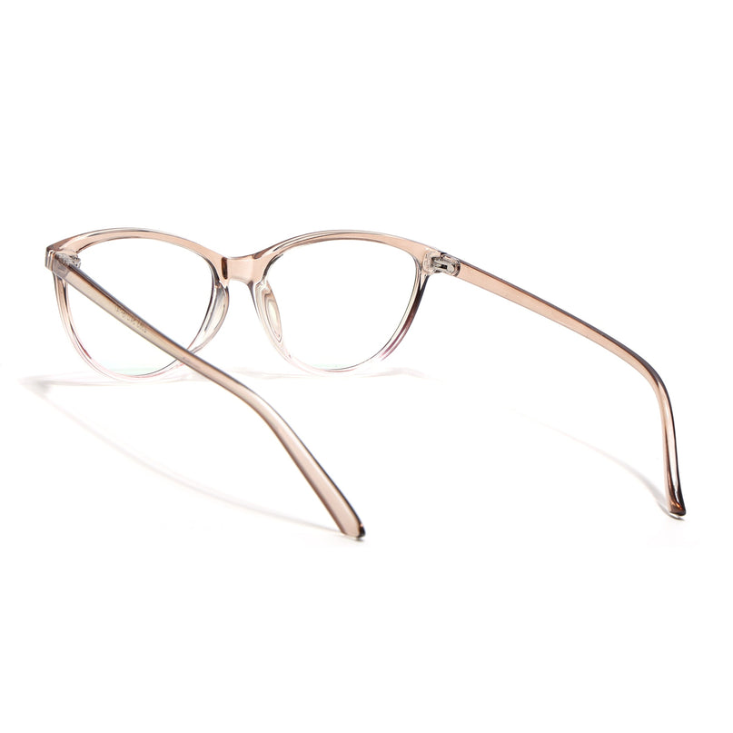 Eyejack Canment Brown & Clear Cateye Eyeglasses for Women (CM2363FCL1773-C8)