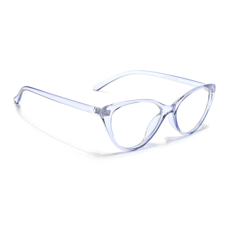 Eyejack Canment Blue Cateye Eyeglasses for Women (CM2383FCL1775-C2)
