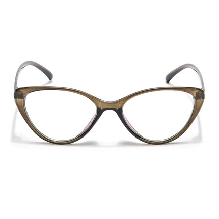 Eyejack Canment Olive Cateye Eyeglasses for Women (CM2383FCL1776-C3)