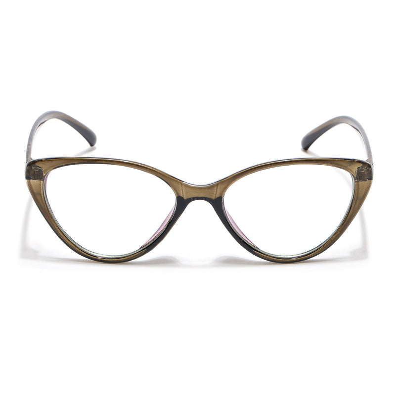Eyejack Canment Olive Cateye Eyeglasses for Women (CM2383FCL1776-C3)