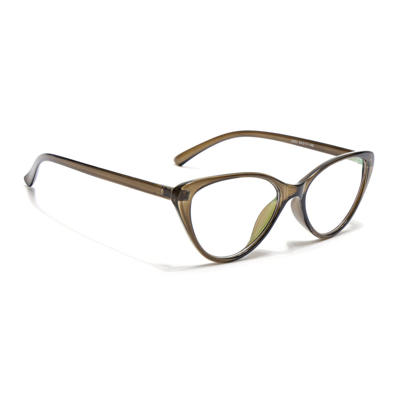 Eyejack Canment Olive Cateye Eyeglasses for Women (CM2383FCL1776-C3)