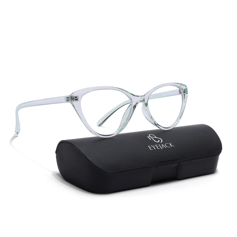 Eyejack Canment Sea Green Cateye Eyeglasses for Women (CM2383FCL1777-C4)